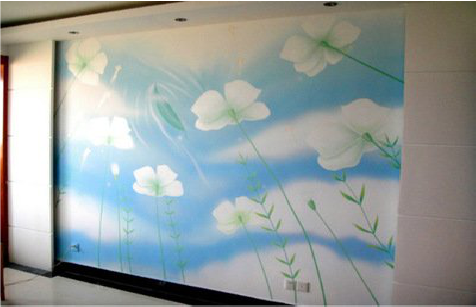 瑞昌画墙绘怎么画好白云的蓬松感？