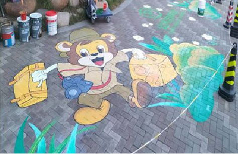 瑞昌夏季画地面彩绘会遇到的问题