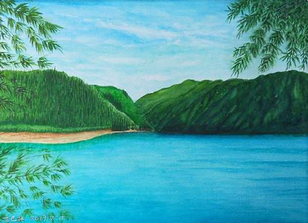 瑞昌在墙绘中，如何绘画绿水青山？