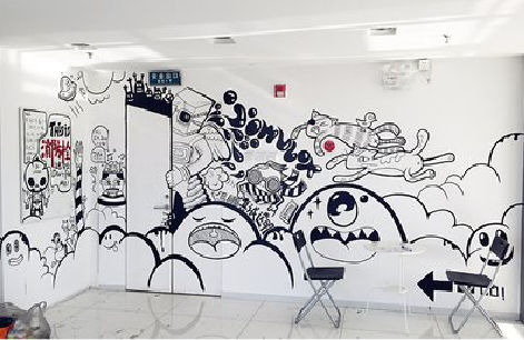 瑞昌手绘墙并非传统涂鸦。